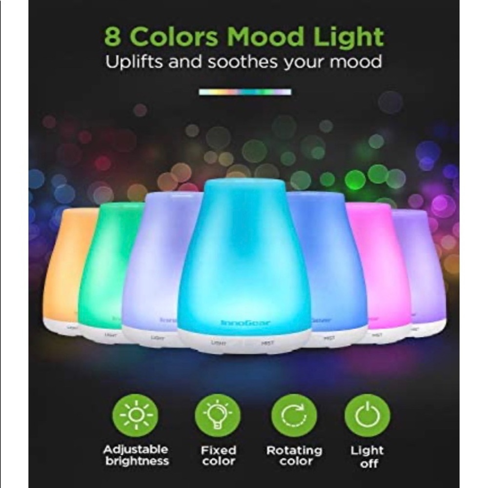 InnoGear Aromatherapy Oil Diffuser Color Change 🌈 - Picture 7 of 8